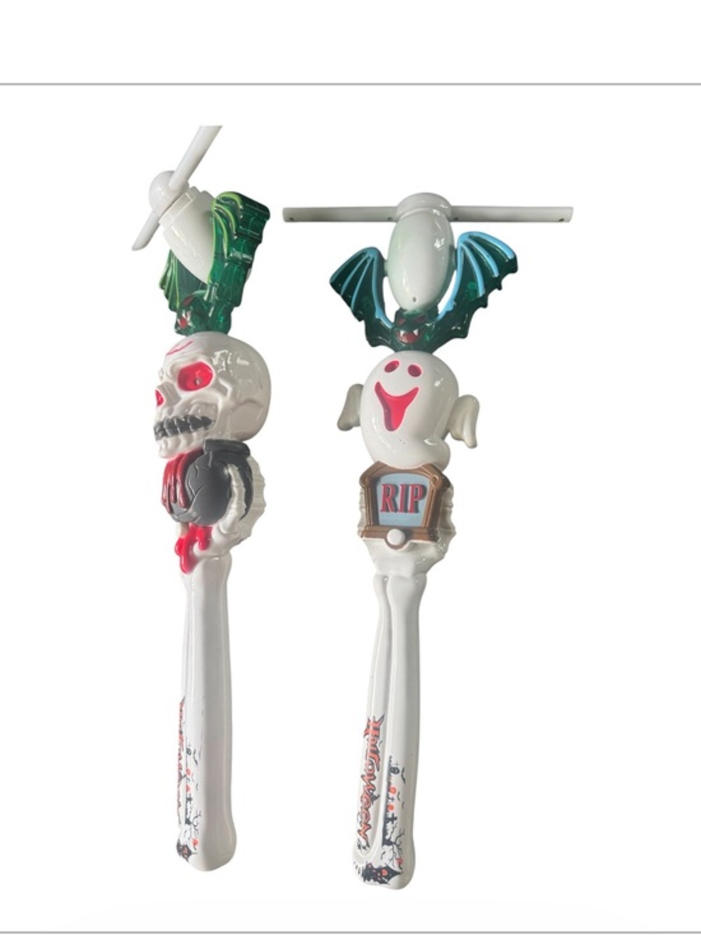Halloween Skull & Ghost Halloween Light-Up and sound push button windmills